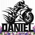 Custom Motorcycle Metal Signs Personalized Dirt Biker Name Sign Custom Garage by HengMeiZiK