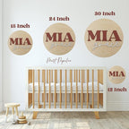 Custom Round Nursery Name Sign, Personalized Wooden Wall Plaque, Baby Shower - Image 7