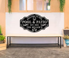 Personalized Name Metal Pool Sign, Patio Signs - Image 4