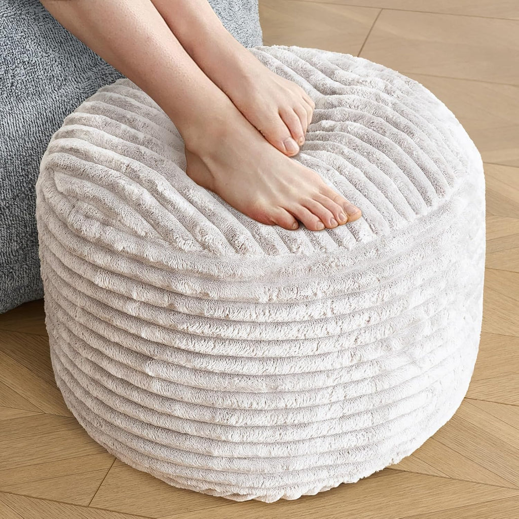 shouren stuffed round ottoman,pouf ottoman foot rest,20 x, main product view