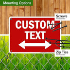 Custom Arrow, Custom Directional Sign, Two way Arrow, 7x10 Inches, 55 mil thick - Image 5