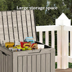 PATIOEASY Outdoor Storage Box 30GAL Waterproof Resin Deck Box, UV-Resistant - Image 7