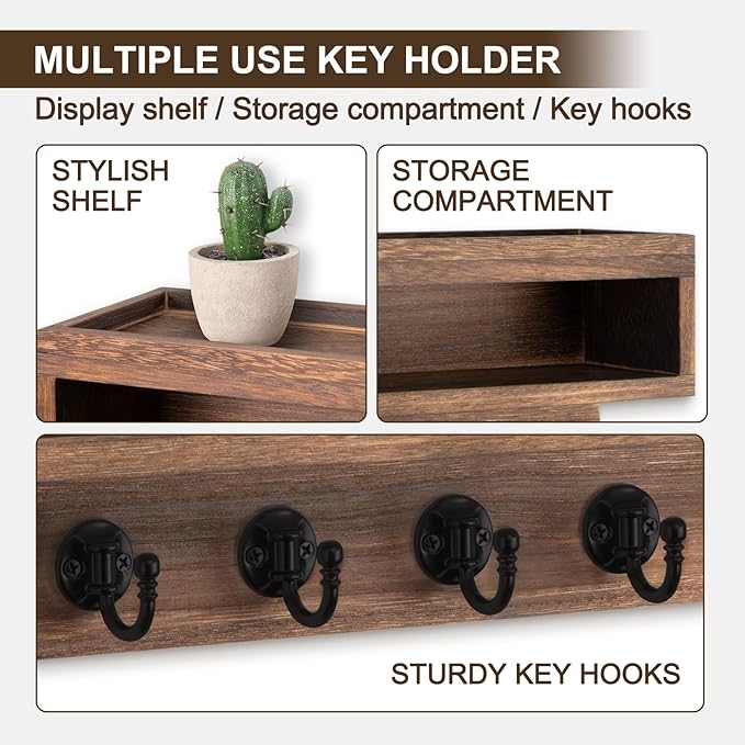 Lucundm Key and Mail Holder Wall Mount, Key Hanger - Image 4