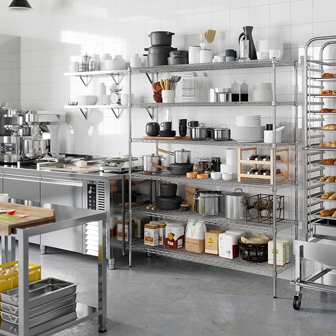 Regal Altair 18" Deep x 60" Wide x 74" Height Wire Shelving Kit | 6-Tier | NSF - Image 5