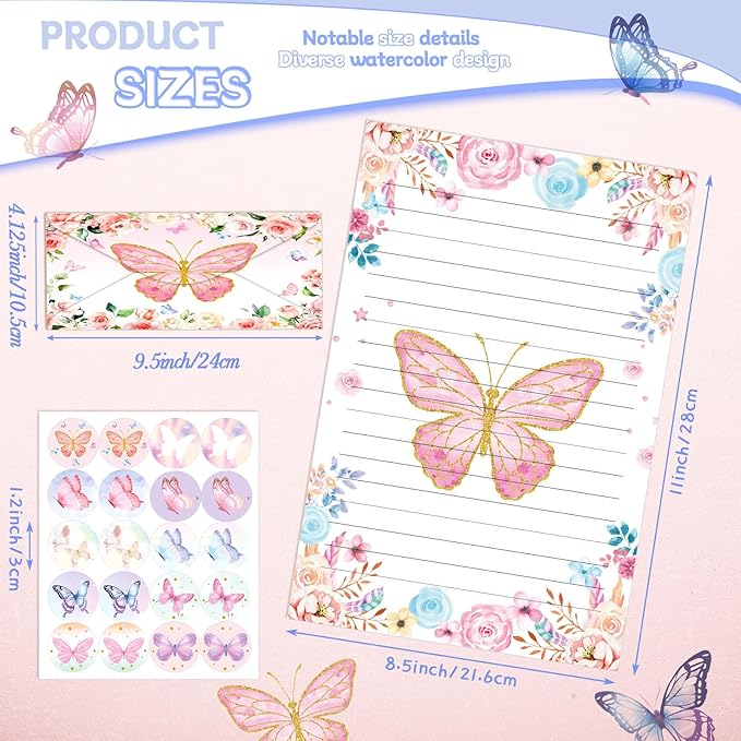 TaoBary 160 Pcs Stationery Paper Set 50 Double Sided Stationery Papers - Image 4