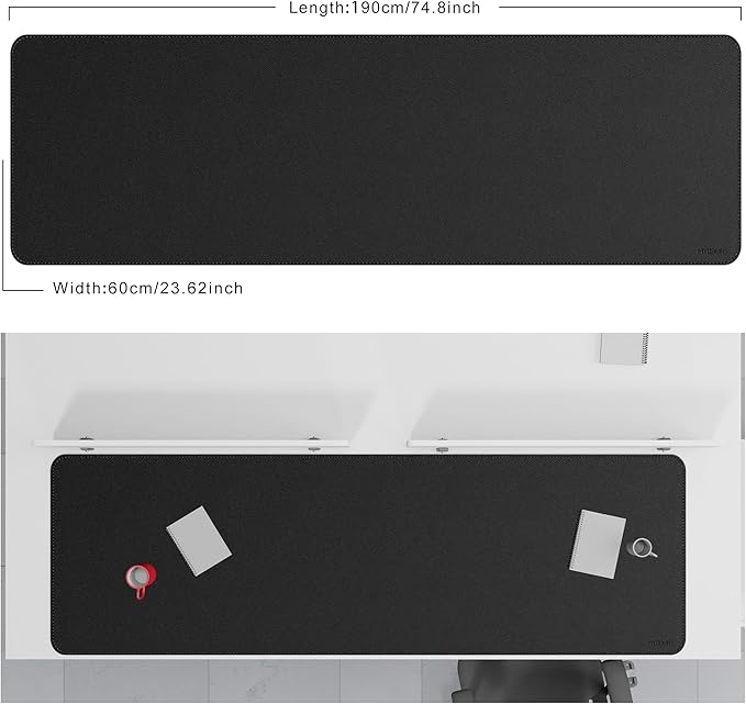 Mydours 75" x 24" Super Large Desk Pad, Desk Protector Mat - Image 2
