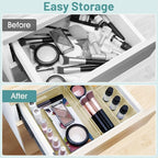 WOWBOX 25 PCS Plastic Drawer Organizer Set, 4 Sizes Desk Drawer Divider - Image 4