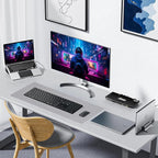 ALOANES Silvery Waterproof Desk Mat, Large Mouse Pad - Image 6