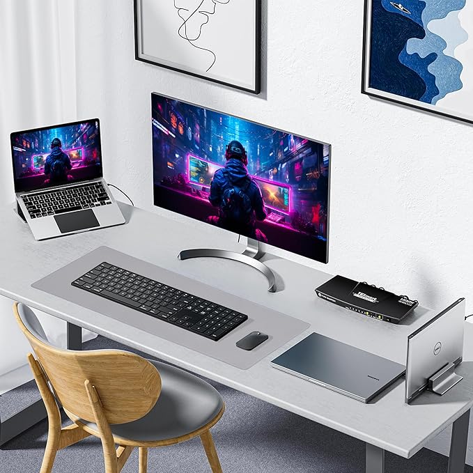 ALOANES Silvery Waterproof Desk Mat, Large Mouse Pad - Image 6