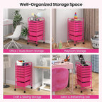 Giantex 6 Storage Drawer Cart Rolling Organizer Cart - Image 7