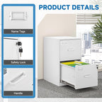 BYNSOE 2 Drawer File Cabinet - Image 8