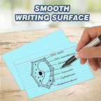 Chell Extra Heavyweight Index Cards 4x6 Inch, No Bleed-Through, Ruled Front and - Image 5