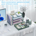 gianotter 4-tier desk organizer with drawers, file holders, close-up detail