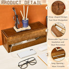 Hoteam 48 Pcs Wooden Cable Management Box Cable Organizer Box Set Power Strip - Image 4