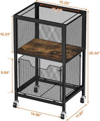 Tiaoheka Rolling File Cart, Mobile File Cabinet - Image 2
