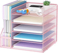 Marbrasse Desk Organizers and Accessories, 5-Tier Paper Letter Tray Organizer by Marbrasse