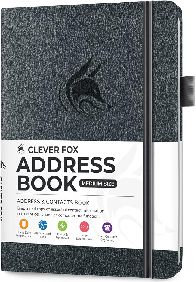 Clever Fox Address Book with alphabetic tabs by CleverFox