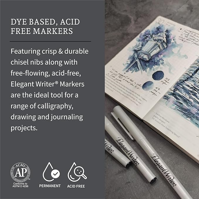 Speedball Elegant Writer Acid-Free Non-Toxic Water Based Calligraphy Marker - Image 2