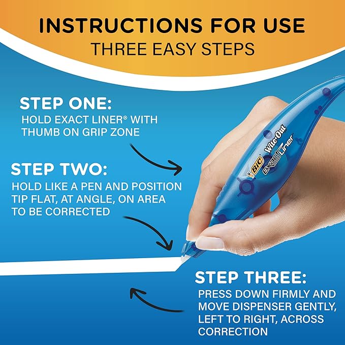 BIC Wite-Out Brand Exact Liner Correction Tape, 19.8 Feet, 4-Count Pack of - Image 8