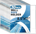 Aheroi 30Pcs Acrylic Sign Holder 8.5 x 11, No Drilling Acrylic Wall Frame Paper