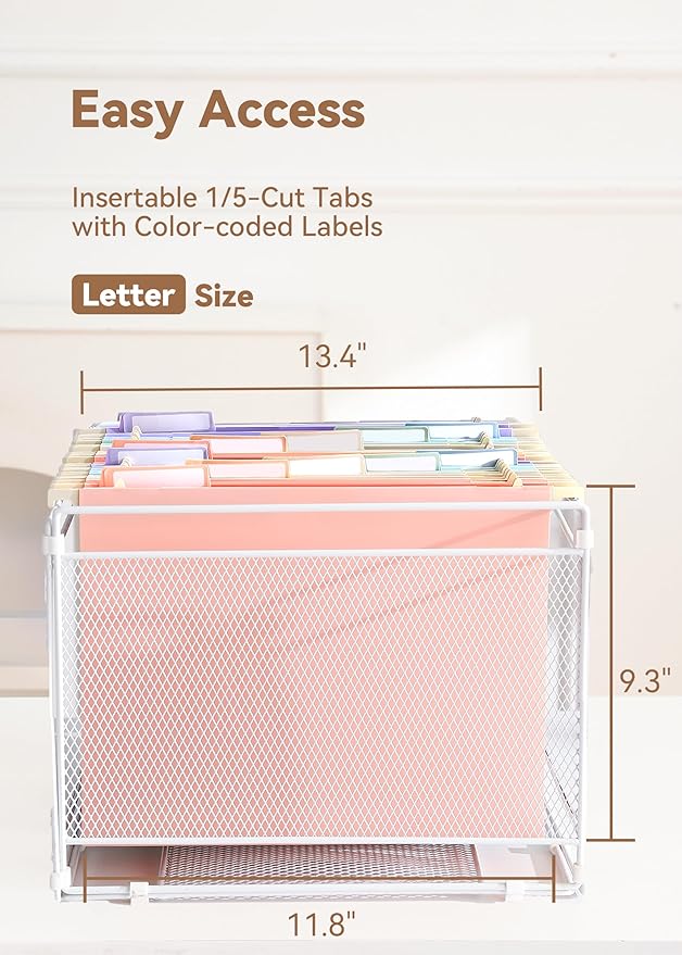 SortRax Plastic Extra Capacity Hanging File Folders, Heavy Duty - Image 4