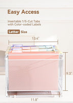SortRax Plastic Extra Capacity Hanging File Folders, Heavy Duty - Image 4