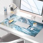 QIYI Large Desk Pad, Keyboard Mouse Pad Desktop Decor, Waterproof PU Leather - Image 2
