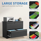 FLIXELIO File Cabinets 2 Drawer, Metal Office Storage Filing Cabinet - Image 4