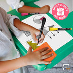 SCRIBBLEDO Small Grid Dry Erase Sheets 9”x12” Math Practice Small White Board Sheets Math Manipulatives Quad Graph Whiteboard Sheets Math Supplies Homeschool Teacher Students Classroom Pack of 10