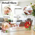 Personalized Name Plate for Desk, Custom Acrylic Desk Name Sign, Office - Image 2