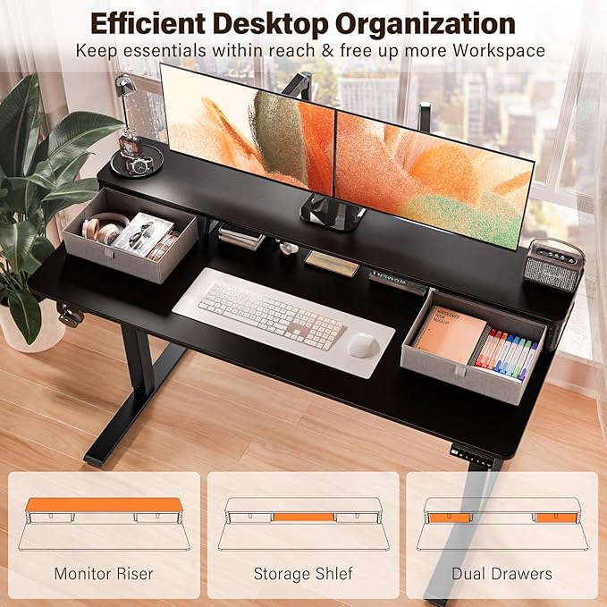 Kingant 48 x 24 Inch Electric Standing Desk - Image 5
