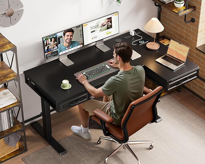 OffiGo L Shaped Electric Standing Desk - Image 2