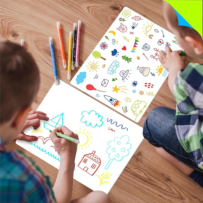 8 Packs Small Whiteboards, Double Sided Dry Erase Blank Board, Writable and - Image 5