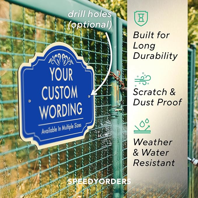 Custom Decorative Outdoor Metal Sign, Personalized Aluminum Driveway Waterproof - Image 6