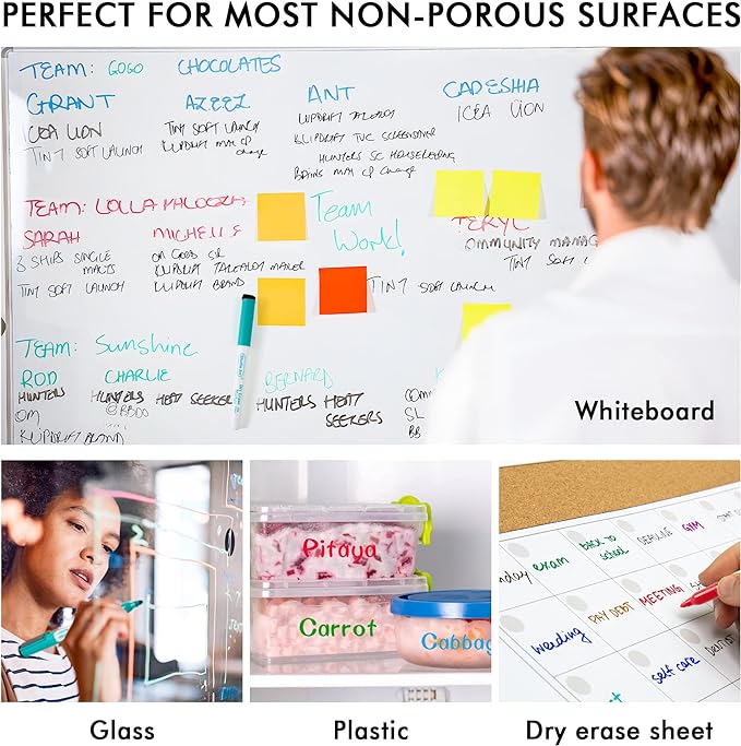 Shuttle Art Dry Erase Markers, 90 Bulk Pack 15 Colors Magnetic Whiteboard - Image 4