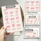 APIILVPQ Bible Clipboard, Christian Prayer Wooden Clip Boards - Image 4
