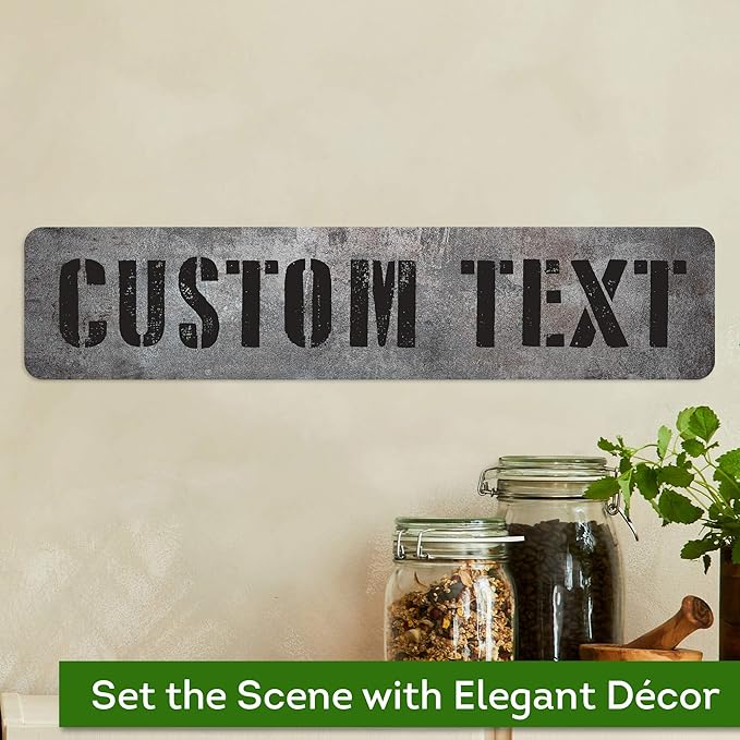 Custom Sign, Custom Street Sign, 11 Font Colors, 13 Font Styles, 4 Hole Options - Image 4