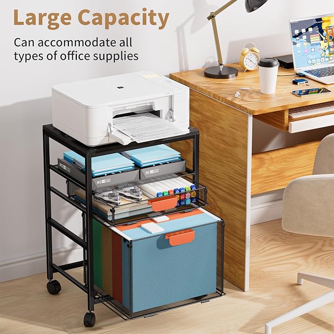 Marbrasse Rolling File Cart - Image 4