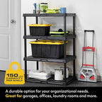 CENTREX CX 4-Tier Plastic Storage Shelving Unit, Heavy Duty, 150lbs Per Shelf - Image 3