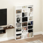 Furinno Jaya DVD Shelf, Wide 24-Shelf CD Rack, Media Shelf - Image 2