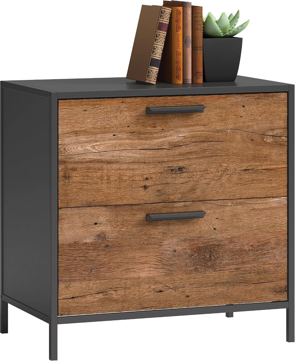 File with Design, Brown