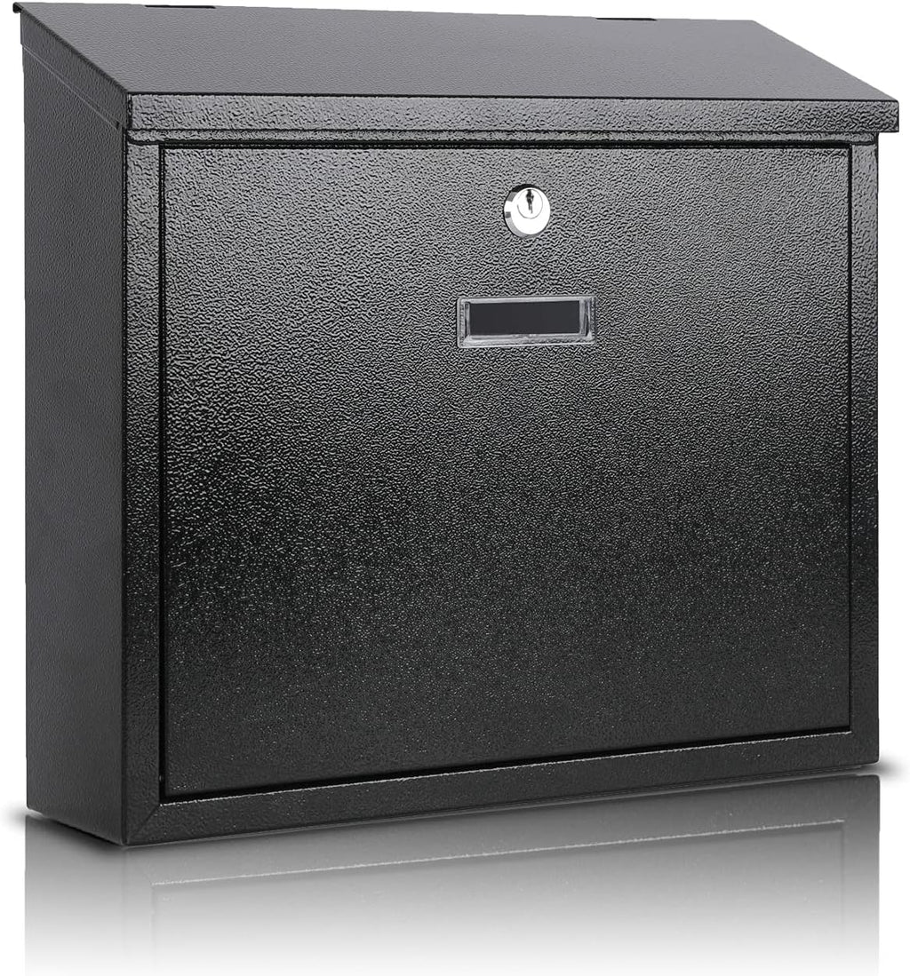 xydled Mail Boxes with Key Lock, Locking Mailbox Wall Mounted, Security Mailbox