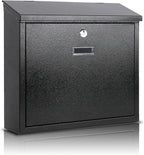 xydled Mail Boxes with Key Lock, Locking Mailbox Wall Mounted, Security Mailbox