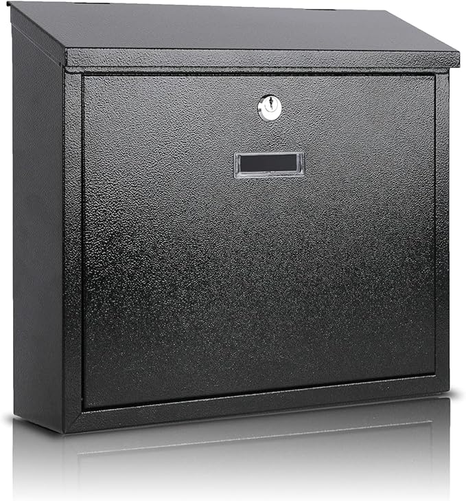 xydled Mail Boxes with Key Lock, Locking Mailbox Wall Mounted, Security Mailbox by xydled