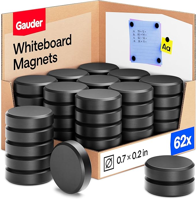 GAUDER Magnets for Whiteboard, Fridge & Bulletin Board by GAUDER