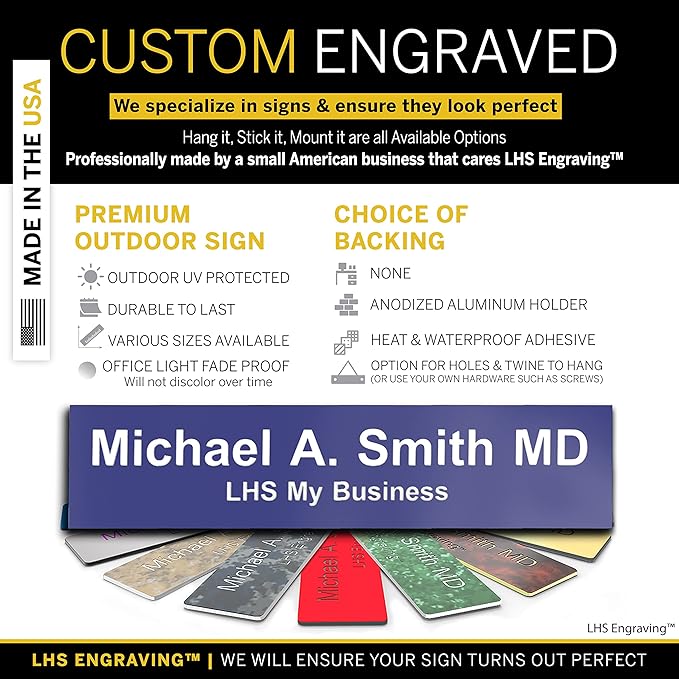 Personalized Name Plate with Choice of Mounting Holders - Image 2