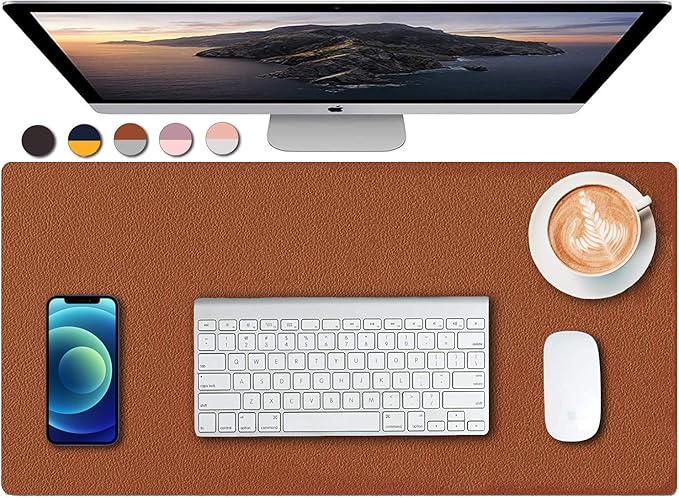 SUJAYU Dual Sided PU Leather Desk Pad, Mouse Pad, Office Desk Mat, Non-Slip by SUJAYU