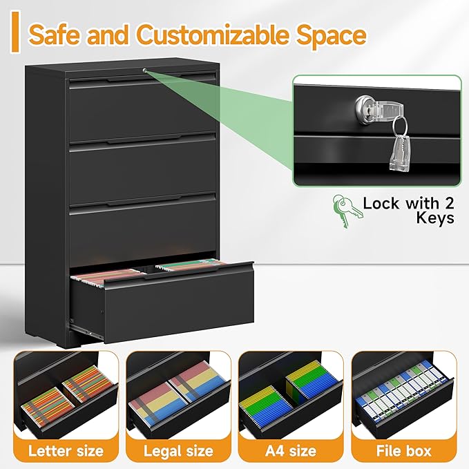 LONGLINK 4 Drawer Lateral File Cabinets - Image 5