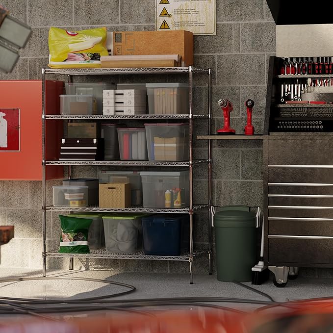 Regal Altair 24" Deep x 48" Wide x 64" Height Wire Shelving Kit | 5-Tier | NSF - Image 8