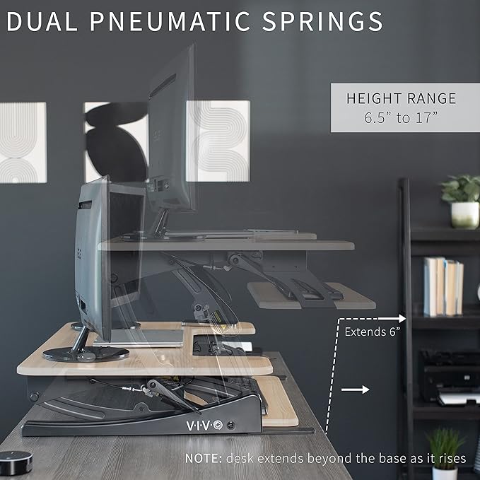 VIVO 36 inch Height Adjustable Stand Up Desk Converter, V Series, Quick Sit to - Image 5